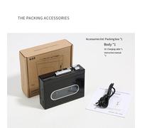 Lettore di cassette retrò uso portatile on-the-go materiale ABS design leggero