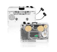 Lettore di cassette stereo con retromarcia automatica e chiaro,Movimento e auricolari integrati in rame freddo,Convertitore da nastro a MP3 con software di conversione a nastro