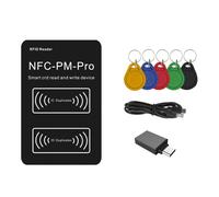 Lettore di chip intelligenti RFID PM PRO Decoder + portachiavi 5XUID Copiatore di chiavi NFC 13,56 MHz 125 kHz Badge Scrivi token ID Tag IC Clone