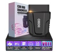 Lettore di codice auto wireless avanzato dello scanner OBD2 con rilevamento automatico del motore Bluetooth 5.4, mini strumento diagnostico automatico per iOS, Android e Windows