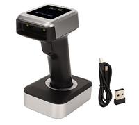 Lettore di codici a barre Bluetooth Tyenaza Lettore di codici a barre cablato wireless Bluetooth 3 in 1 da 2,4 GHz con base di ricarica per display