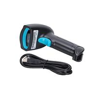 Lettore di codici a barre portatile wireless con lettura a 360° Lettore USB di codici QR impermeabile antipolvere per logistica di magazzino al dettaglio Materiale ABS (Nero Blu)