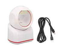 Lettore di codici a barre USB, lettore di codici a barre QR omnidirezionale 2D 1D, decodifica rapida con LED rosso 617 nm, scanner di etichette desktop per schermi di computer del (Bianca)