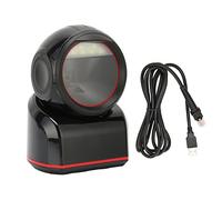 Lettore di codici a barre USB, lettore di codici a barre QR omnidirezionale 2D 1D, decodifica rapida con LED rosso 617 nm, scanner di etichette desktop per schermi di computer del (Nera)