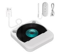 Lettore di dischi compatto in ABS per veicoli con connettività ausiliaria USB e design durevole, perfetto per uso domestico esterno, lettore di dischi esterno portatile, compatibile per auto, computer