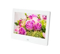 Lettore Di Film A LED Da 7 Pollici Cornice For Foto Digitale Album Elettronico Immagine Supporto Video Musicale Lettore Orologio/calendario In Più Lingue Condividi facile(White)