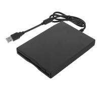 Lettore di Floppy Disk Esterno USB 2.0 Nero in ABS per Computer | Legge e Trasferisce Dati, Plug And Play, Portatile, per Laptop e Desktop con Interfaccia USB