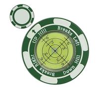 Lettore di Golf Verde, Clip per Cappello marcatore Palla da Golf | alla Lettura per l'allenamento ad Alta precisione - Clip per Cappello Putting Resistenti all'Usura per