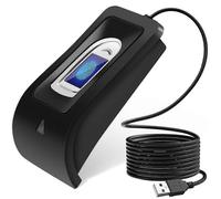 Lettore di impronte digitali USB compatibile con sistemi di controllo accessi e rilevazione presenze biometrici, design compatto.
