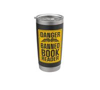 Lettore di libri vietato PERICOLO Bicchiere termico in acciaio inox doppia parete