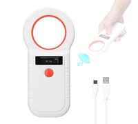 Lettore di microchip per animali domestici, 2,4 G/BT, scanner wireless RFID Hand-Chip, scanner di marca animale ricaricabile con display OLED, supporta EMID FDX-B (ISO11784/85), 128 memorizzazione