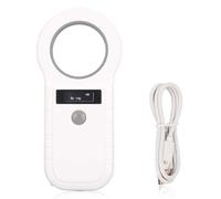Lettore di Microchip Per Cani, Scanner ID Chip Per Animali Domestici, Microchip Scanner Per Chip Per Cani, Scanner RFID Portatile, Lettore Ricaricabile Scanner ID Chip Per Animali, Scanner(bianco)