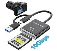 Lettore di schede 3 in 1 CFexpress tipo B + XQD + SD | USB 3.2 Gen 2, 10 Gbps | Dual Slot, compatibile con Sony G/M Series, Lexar e altri | Funziona con Windows, Mac OS, Linux