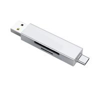 Lettore di schede ad alta velocità con doppia interfaccia, interfaccia USB 2.0 tipo C per più dispositivi di archiviazione, migliorando così l'efficienza lavorativa Lettore USB con doppio da C