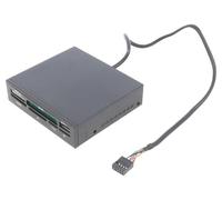Lettore di schede AK-CA-37: memoria USB 2.0 alimentata internamente nero AKYGA