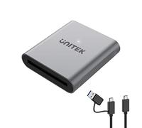 Lettore di schede CFast, lettore di schede Unitek USB 3.0 USB C CFast 2.0, adattatore per scheda di memoria CFast in alluminio portatile compatibile per SanDisk, Lexar, scheda Sony