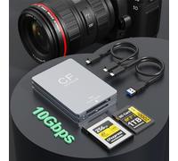Lettore di schede CFexpress tipo B e SD, lettore di schede CF Express da 10 Gbps con USB 3.1 Gen 2 Ultra velocità di trasmissione, adattatore CFexpress tipo B/SD con cavo USB C a USBC/USBA