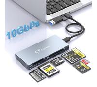 Lettore di Schede CFexpress Tipo B,Lettore Multi 7-in-1 CFexpress,Supporta CFexpress Tipo B/CF/XD/MS/TF/SD/USB,Lettore di Schede di Memoria USB 3.2 Gen2 10Gbps, Compatibile Windows/Mac/Linux/Android