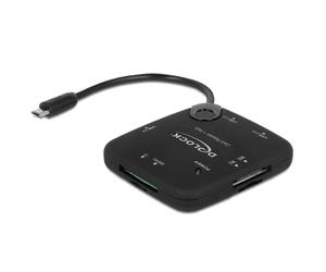 Lettore di schede Delock 65529 USB 2.0 con hub 3 porte