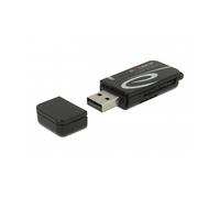 91602 lettore di schede USB 2.0 Nero Nero, MMC, MMC Mobile, MMC+, MMCmicro, MicroSD (TransFlash), MicroSDHC, MicroSDXC, MiniSD, RS-MMC, SD,..., Nero, 480 Mbit/s, Android 10.0+, Chrome OS 86.0+, Linux Kernel 3.2+, Mac OS 10.15.7+, Windows 8.1/10, USB 2.0, 22 mm