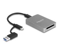 Lettore di schede DeLOCK USB Type-C in una custodia in alluminio per schede di memoria CFexpress o XQD - Nouvo
