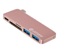 Lettore di schede di memoria - eSTUFF - ES84121-ROSE - USB 3.1 Tipo-C - Oro Rosa - Alluminio