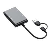 Lettore di schede di memoria multiplo 6 in 1 Smart/MS/M2/TF/SIM/SD per Windows Mac, nessuna applicazione richiesta, Plug and Play (USB e tipo C)