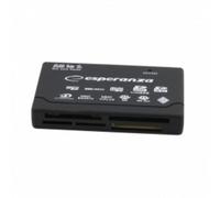 Lettore di schede Esperanza EA119 USB 2.0 CF SD SDHC SDXC MMC MS Duo xD Nero