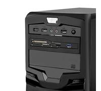 Lettore di Schede Interno da 5,25 Pollici Sul Pannello Frontale, Pannello Frontale per PC da Cruscotto Multimediale con USB, Supporto per Scheda TF M2 SD MS XD CF, Alloggiamento per Computer da 5,25