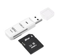 Lettore di schede - Lettore di schede USB ad alta velocità da 5 Gbps, Adattatore di memoria a slot Duals | Visualizzatore per fotocamera portatile, e riproduzione, lettore multi-formato S