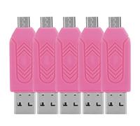 Lettore di schede Micro SD, design nascosto per un comodo trasferimento dati, capacità reale e plug and use per una facile connettività (5 pezzi)