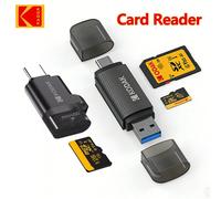 Lettore di schede Micro SD Kodak, Adattatore da Type-C a SD/Micro SD, adatto per accessori per laptop, adattatore per schede SD, 2 in 1 USB3.0 che supporta fino a 2TB ABS