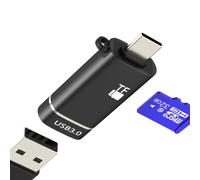 Lettore di schede Micro SD USB C Adattatore USB di Memoria Schede a Card Reader per iPhone 17 16 15 Pro Max Compatibile con Samsung S26 S25 Compact Flash Adapter Esterno OTG Porta TF Tipo C Accessori