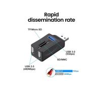 Lettore di Schede Multifunzione USB 3.0 6 In 1, Adattatore OTG USB TF per Stampante, Mouse, Tastiera, Lettore di Schede di Estensione