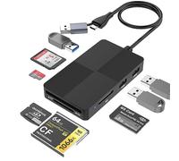 Lettore di schede multiple USBC USB 3.0,adattatore hub lettore di schede SD 8 in 2 per SD/TF/CF/XD/MS/Micro SD/USB 3.0,lettura di 8 porte per SDXC SDHC CFI Micro SDXC MS,per Windows/Mac/Linux/Android