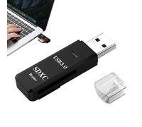 Lettore di schede per fotocamera - Lettore di schede TF da 5 Gbps per computer, fotocamera e mobile | Lettore di schede USB 3.0 ad alta velocità | Adattatore per schede portatile a 2 slot |