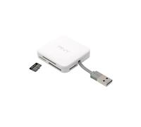 Lettore di schede PNY AXP724 USB 2.0 Multi-formato Bianco