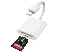 Lettore di schede SD Adattatore per iPhone Lightning a Micro SD TF Scheda di memoria Trasferimento dati Camera Foto Archiviazione Hub Accessorio per Apple iPhone 14 13 Plus 12 11 Pro Max X XS XR SE 7