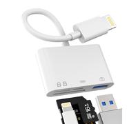 Lettore di schede SD Lightning (4in1) USB3.0 MicroSD TF OTG ricarica rapida ricarica simultanea trasferimento dati backup foto fotocamera USB-A tastiera mouse per Apple per iPhone 14 13 12 Pro