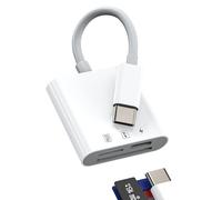 Lettore di schede SD Micro SD USB C Caricabatterie Adattatore (3 in 1) per iPhone 16 15 schede TF Card Reader Memoria Compatibile con Samsung per Apple IPad Macbook Flash Memory Fotocamera Ricarica