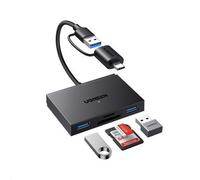 Lettore Di Schede SD, microSD USB 3.0/USB-C OTG Con 2 Porte USB-A