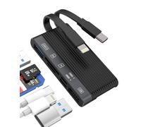 Lettore di schede SD per iPhone 17 16 15 14 13Pro Max Adattatore USB Lightning USB C a Micro SD di Memoria Compatibile con Samsung OTG per iPad per Apple Fotocamera TF Compact Flash Cable