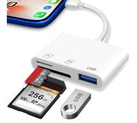 Lettore di schede SD per iPhone iPad, 3 in 1, lettore di schede SD per iPhone per Micro SD/SD/USB OTG, lettore di schede SD, iPhone, scheda di memoria, adattatore per scheda di memoria, lettore di