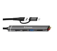 Lettore di schede SD per iPhone iPad, 5 in 1, da Lightning USB-C a lettore di schede di memoria, con slot per schede SD/TF, adattatore OTG USB 3.0 per iPhone, iPad, Android, MacBook, trasferimenti