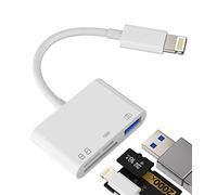 Lettore di schede SD per iPhone Lightning a USB Micro TF Cavo di ricarica Dongle Accessorio OTG Adattatore per Apple Camera Memory Viewer Flash Drive Stick Cord Mouse Tastiera Convertitore Foto