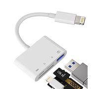 Lettore di schede SD per iPhone OTG Adattatore Dongle Lightning a USB Micro TF Cavo di Ricarica Accessorio per Apple 14 13 12 11 Pro Max Fotocamera Memoria Mouse Tastiera Foto Viewer Flash Drive Stick