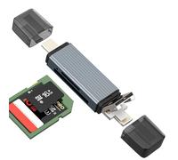 Lettore di schede SD USB A Adattatore Micro USB C per iPhone 17 16 15 14 13 Pro Max Fotocamera Digitale Micro SD Memory Stick Lightning TF Flash Converter Laptop Android Drive Compact Cable Dongle PC