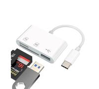 Lettore di schede SD USB-C (3in1) SD+MicroSD+USB 3.0 OTG Trasferimento Rapido Foto Camera Hub Thunderbolt Tastiera Mouse per Apple iPhone 15 Pro Max per iPad Compatibile con Samsung Galaxy