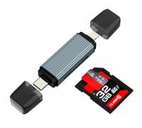 Lettore di schede SD USB C Adattatore Lightning per iPhone 17 16 15 14 Pro Max Fotocamera digitale Micro SD TF Flash Slot di trasferimento di memoria per Apple per iPad Compatibile con Samsung Android