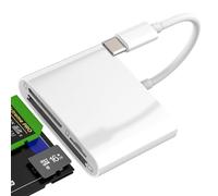 Lettore di schede SD USB C Adattatore Micro SD Memory CF Tipo C per iPhone 17 16 15 Pro Max (3in1) Fotocamera Digitale Flash Esterno Trasferimento Foto Convertitore di Archiviazione Compact Macbook